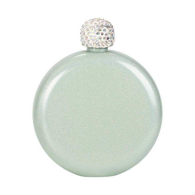 Petaca de acero inoxidable de 5 oz con tapa de cristal para cumpleaños. Petaca portátil de viaje para mujer. Accesorios de bar.