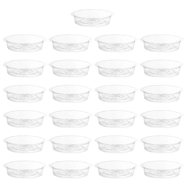 25pcs Simple Flowerpot Tray Home Plastic Flower Pot Base Planter Water Tray
