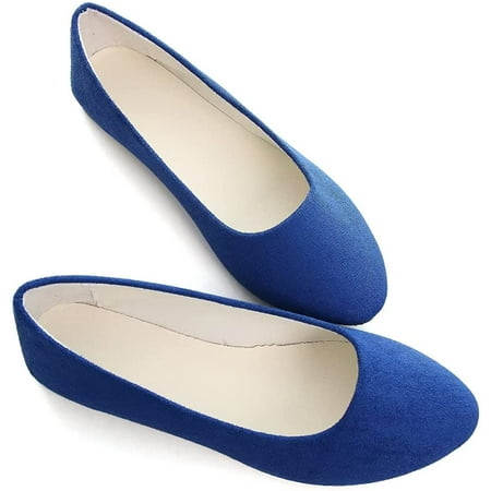 

Women Cute Slip-On Ballet Shoes Soft Solid Classic Pointed Toe Flats