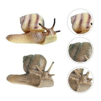 CRAFTHROU 2Pcs Resin Snail House for Aquarium Decor Ornaments Assorted Color 3.54X1.57X1.57 Inch