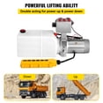 thumbnail image 6 of KFFKFF 6 Quart 6 Way Hydraulic Pump Unit, Double Acting 12V DC for Dump Trailer Car with Remote, Plastic Oil Tank (Plastic, Double Acting), 6 of 9