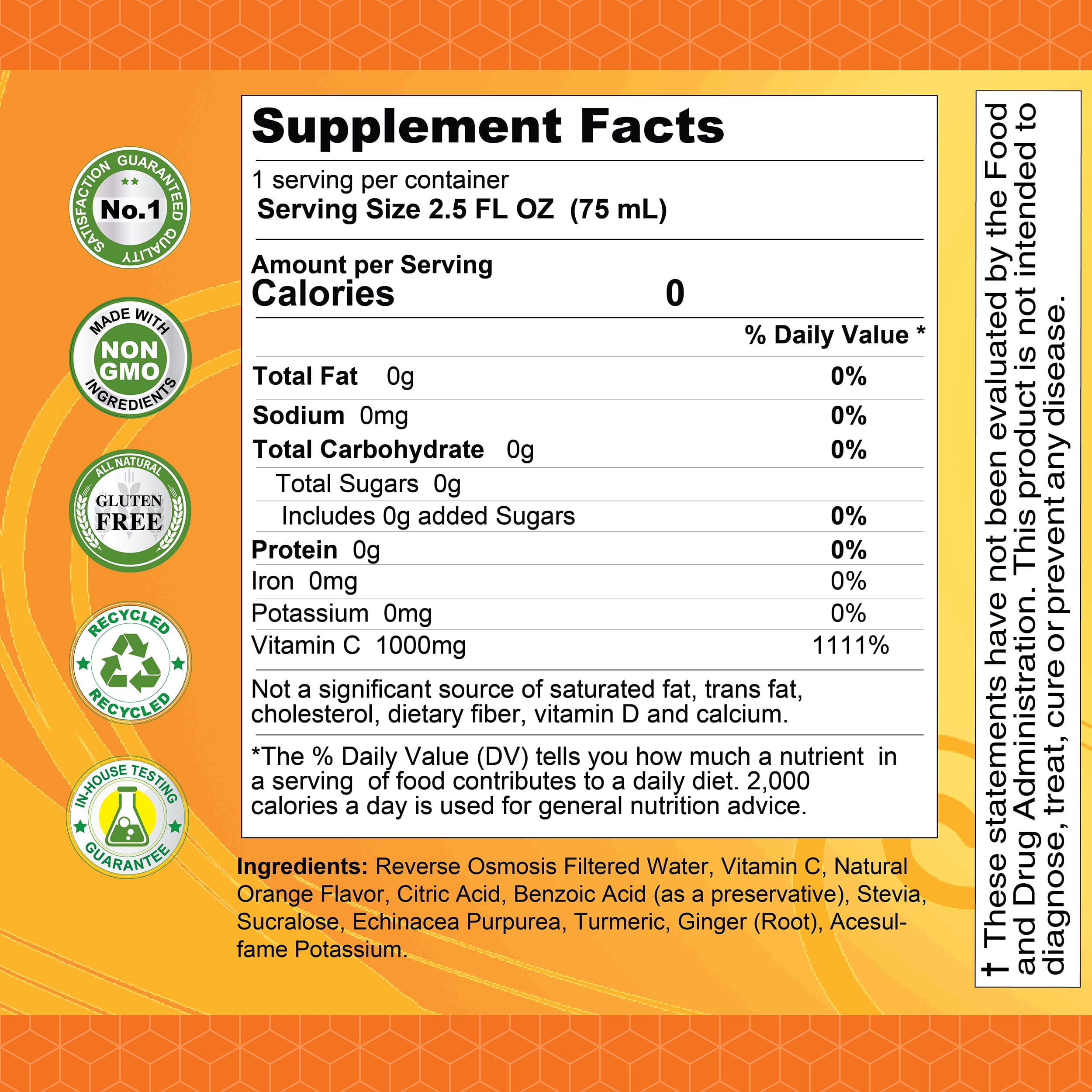 Buy Alfa Vitamins Vitamin C 1,000mg Shot Plus Zinc,Turmeric, Ginger