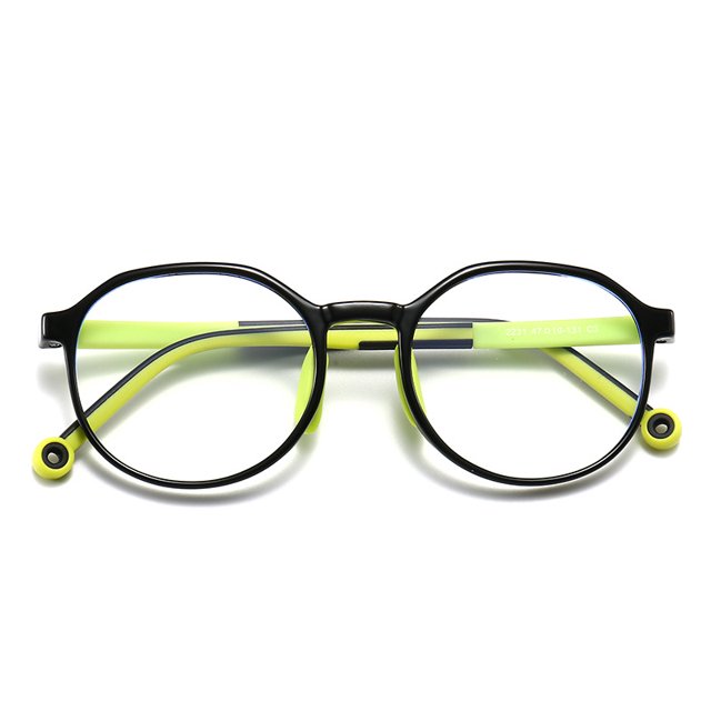 2231 Gafas TR90 para niños, gafas planas para hombres y mujeres, gafas redondas con montura de ojo de gato para niños