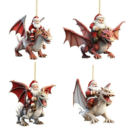 

WIQUOKETT Fall Decorations for Home 1Set An Old Man in A Santa Hat Riding A Dinosaur Pendant Christmas Acrylic Decoration Pendant for Home Holiday Party Fun Decoration Pendant Fall Decor Indoor