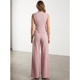 thumbnail image 3 of Conjunto de Mujer 2 Piezas Rayado Top de Tirantes y Pantalón Recto Set Fresco Casual, 3 of 5