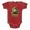 Shrek Movie Holiday Group Vintage Red Infant Baby Romper Creeper Snapsuit