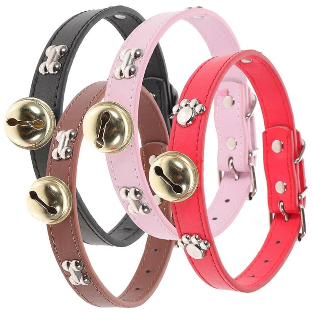 Sheep Collar Adjustable Anti-Lost with Bells 4Pcs for Livestock Use