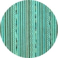 thumbnail image 1 of Ahgly Company Indoor Round Abstract Light Blue Modern Area Rugs, 4' Round, 1 of 4