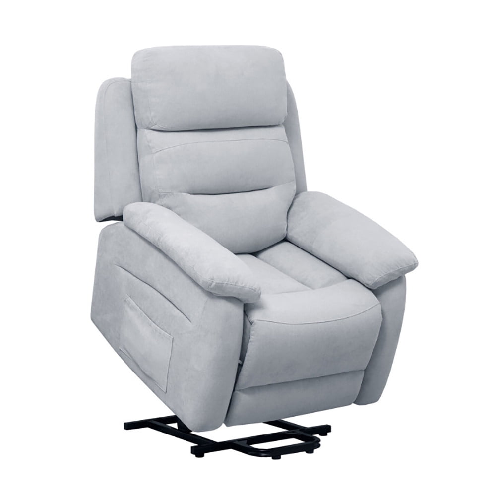 Finihen Electric Power Lift Relax Sofa Recliner Chair, Power Lift Recliner Sofa with Side Pocket and Remote Control, for Elderly, for Living Room, Bedroom, Gray