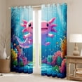 thumbnail image 2 of Feelyou Cute Ocean Axolotl Black Out Curtains for Child, Cartoon Dreamy Animal Curtains Pack of 2 (42x63 Each), Fairy Tale Animal Bedroom Curtains, Window Curtains Home Decor, 2 of 6