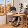 thumbnail image 3 of EverFoams Men's Comfort Memory Foam Moccasin Slippers Breathable Terry Cloth House Shoes with Anti-Skid Rubber Sole, 3 of 9