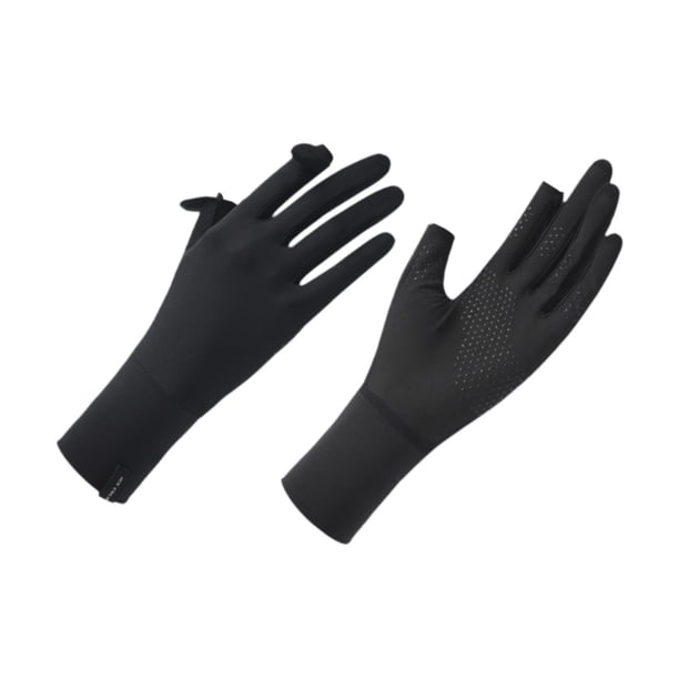 Guantes de protección solar para mujeres guantes solares transpirables verano de guantes de manejo de muñeca extendida guantes solares para pesca para Negro