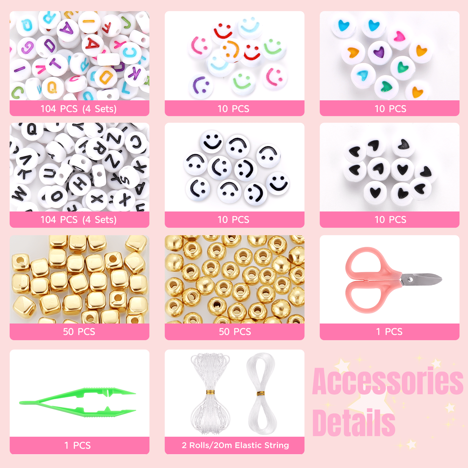Funtopia Seed Beads Kit, 120 Colors, 34000pcs, Small Glass Beads, Alphabet Beads, 3mm