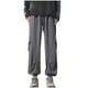 thumbnail image 2 of Pantalones largos para hombre, de color liso, holgados, informales, con bolsillos, funcionales, con cordón, de trabajo, de poliéster., 2 of 9