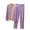 Purple, variant on LYXSSBYX Pj Sets for Woman Women V-Neck Contrasting Color Long Sleeved Pants Casual Set with Patchwork Contrasting Color Home Clothing