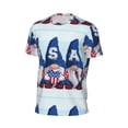 thumbnail image 6 of Wukai Cute Gnomes in USA Print Men's Short-Sleeved Mesh T-Shirt,Quick-Dry Short Sleeve Workout T-Shirt-Medium, 6 of 8
