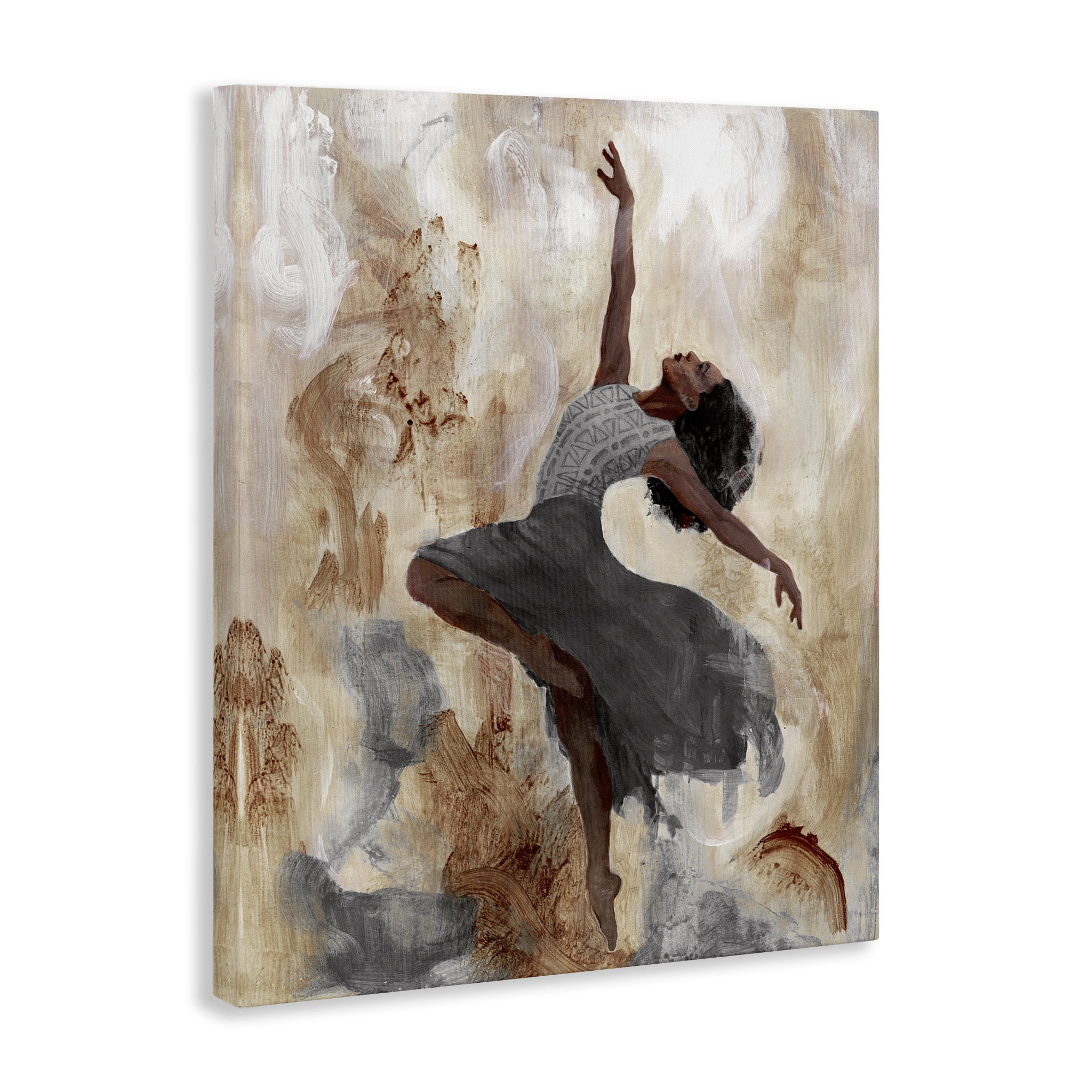 Stupell Industries Rustic Dancing Woman Novelty Painting Gallery Wrapped Canvas Art Print Wall Art, 36 x 48