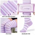 thumbnail image 4 of DOVACKA Plus Size Thigh High Socks for Women, Extra Long Knit Cotton Striped Over Knee Leg Warmers, Breathable Stretchy, Great for Halloween Costume & Cool Weather, 4 of 6