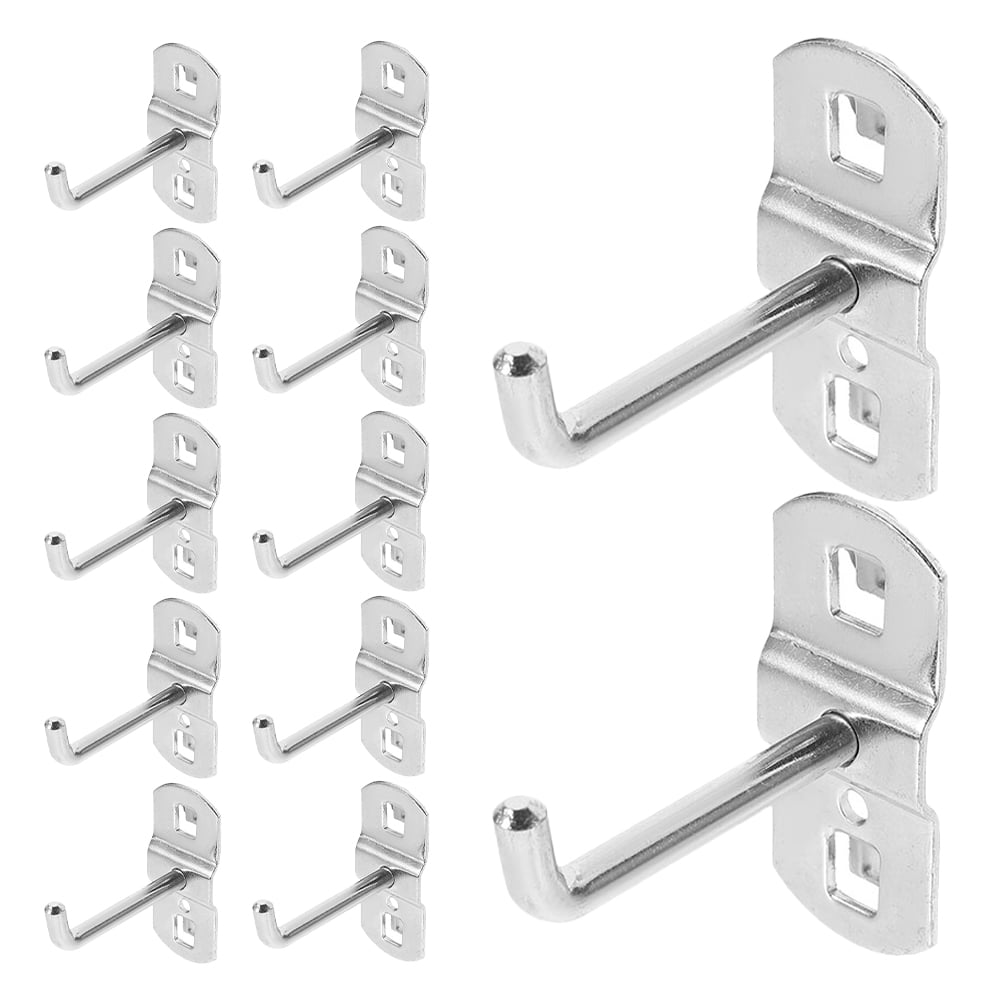 Hemoton 36-Piece Heavy Duty Metal Pegboard Hooks Set for Wall Panels, Garage, Shop, Retail Display and Organization