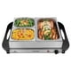 thumbnail image 1 of Servidor de buffet eléctrico Chefman con bandeja para calentar y 3 platos para irritar, 1 of 8
