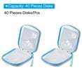 thumbnail image 3 of Unique Bargains CD Case Holders, 2 Pcs Plastic Total 80 Capacity Waterproof Tote Disk Record Storage Dividers Organizer, Blue, 3 of 5