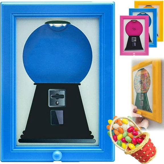 Candy Dispenser Picture Frame,Hanging Candy Frame, Gumball Machine In A Frame, Handy Fast Distribution Candies, Nuts, Dog & Cat Treats, Suitable For Birthday & Holiday Gifts