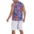 thumbnail image 5 of Rocae Watercolor Butterflies for Men's Basketball Jersey Lightweight and Breathable Athletic Tank Top,Quick-Drying Sports Jersey Small, 5 of 9