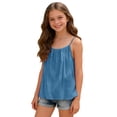 thumbnail image 7 of SHenli T Shirts for Girls 6-7 Solid Color Crewneck Shirt Short Sleeve T Shirt Soft Tee Tops Shirts for Kids, 7 of 7