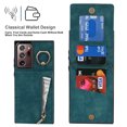 thumbnail image 4 of Nalacover for Samsung Note 20 Ultra, Wallet RFID Credit Card Holder and Zipper Pocket,Drop Protection Flip Cover Ring Holder Kickstand Double Magnetic Clasp for Samsung Galaxy Note 20 Ultra, Blue, 4 of 12