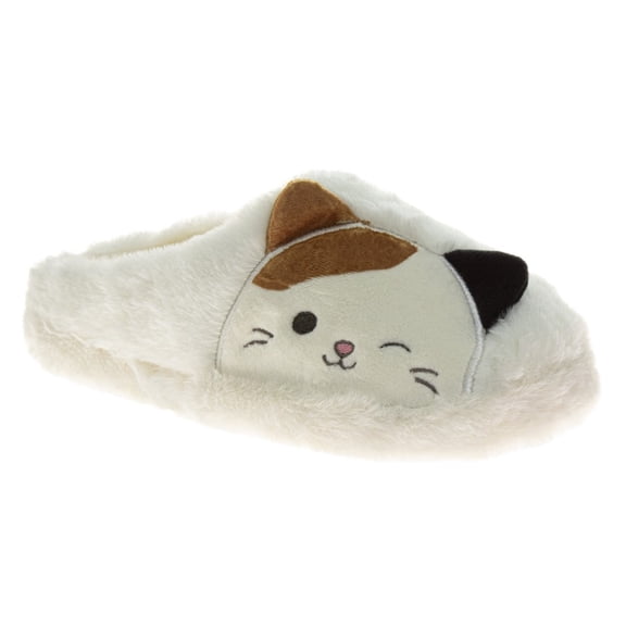 Squishmallows Cameron The Cat Women'S House Slippers, Plushy And ComfyCream, Size: 7-8