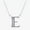 Silver-E, variant on Silver Tone Initial Letter Pendant Necklace with Crystal Rhinestone Accents - One Size Fits Most, Silver-E