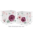 thumbnail image 3 of Watercolor Floral Burgundy Wine and Pink Fabric Storage Bin (Set of 2) by Sweet Jojo Designs, 3 of 4