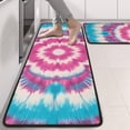 thumbnail image 2 of Kitchen Rugs Sets Of 2,Pink Blue Tie Dye Mandala Anti Fatigue Kitchen Mat Rugs Non Slip Washable,Decorative Kitchen Floor Mats for Kitchen,Sink,Laundry,17"x47"+17"x47", 2 of 5