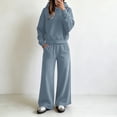 thumbnail image 4 of Women Hoodie Sets 2 Piece Outfits,Long sleeves Sweatshirts,High Waist Wide Leg Pants with Pockets,Solid Color Casual Sets,Fall Tracksuit,Spring Casual Outfits, 4 of 5