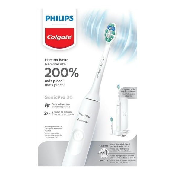 Cepillo de dientes electrico Phillips Colgate Sonic Pro 30 Remueve 200% más Placa 1 Pza