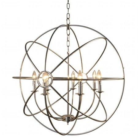 

7 Light Mini Chandelier in Nickel Plated Finish