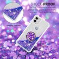 thumbnail image 3 of Funda para iPhone 11 con Brillo Líquido Flotante, Purpurina, Parachoques y Anillo Giratorio Soporte, 3 of 5