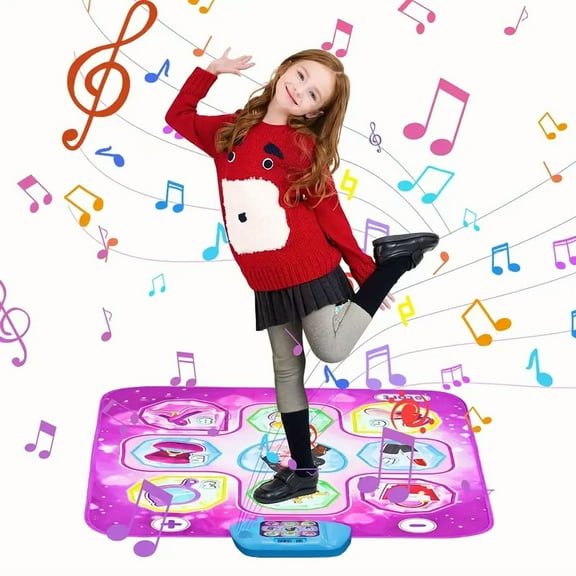 Auto Beyond Dance Mat for Girls, Multiple Play Modes, Kids Birthday Gift Toys, Adjustable Volume Dance Mat, LED Lights, Suitable for 3 4 5 6 7 8 9 10 years old and above