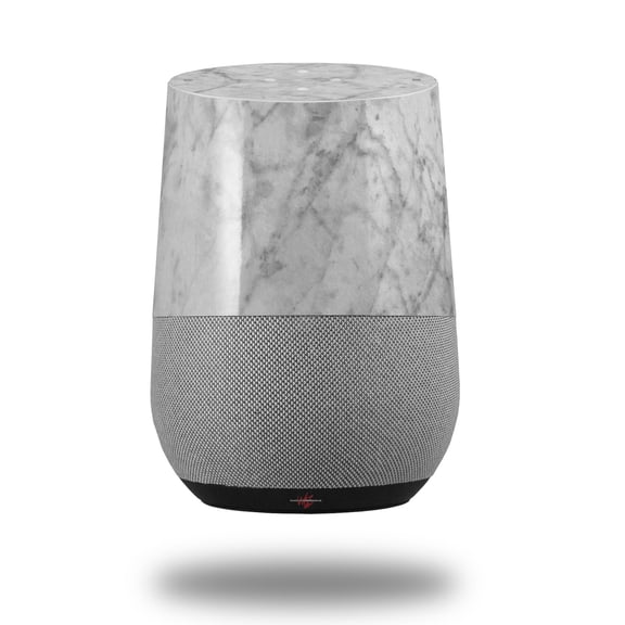 Decal Style Skin Wrap for Google Home Original - Marble Granite 09 White Gray (GOOGLE HOME NOT INCLUDED) by WraptorSkinz