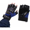 thumbnail image 1 of HUGFEGWE Gants de Cyclisme, Style Punk Demi-Doigts, Gants Gothiques Vintage en Cuir Mitaines Sans Doigts, Gants Punk Skulls Rivets U2537-14729, 1 of 7