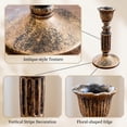 thumbnail image 4 of Bronze Candle Holder Stand, Antique Gold Taper Candlestick Holder for Modern Wedding Centerpieces, Festive Parties and Home Living Room Decor, 4 of 5