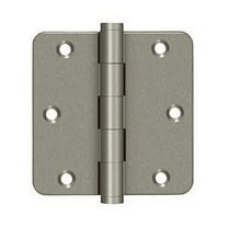 Deltana Dsb35r410r 3.5" X 3.5" Solid Brass 1/4" Radius Corner Plain Bearing Mortise Hinge