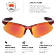 thumbnail image 3 of Gafas de Sol Deportivas Polarizadas Xagger para Niños y Jóvenes - Béisbol, 3 of 6