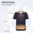 thumbnail image 4 of Balery Gold Black Glitter Baseball Jersey for Men Casual Button Down Shirts Short Sleeve Active Team Sports Uniform-3X-Large, 4 of 9
