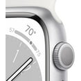 thumbnail image 4 of Open Box Apple Watch Series 8 (GPS + Cellular) 45mm Silver Aluminum Case with White Sport B, 4 of 5