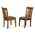 thumbnail image 2 of East West Furniture Portland 39" Fabric Dining Chairs in Saddle Brown (Set of 2), 2 of 2