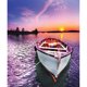 thumbnail image 1 of Pintura de diamante (DE1222) 5D DIY cuadrado puesta de sol barco punto de cruz mosaico 40x50cm Hugtrwg Para estrenar, 1 of 1