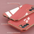 thumbnail image 3 of Compatible with Oppo A16 Case Silicone Shockproof Oppo A16 Phone Case Anti-Scratch Ultra Thin Plating TPU Cases (Oppo A16, Camellia Red), 3 of 13