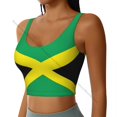 thumbnail image 2 of Women Sexy Sports Vest Jamaica Flag Female Streetwear Sport Lingerie Tee Crop Top, 2 of 6