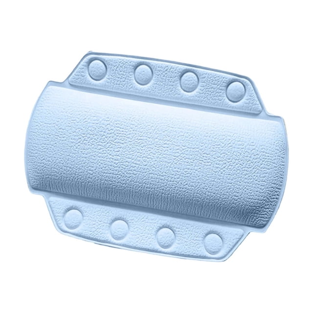 Almohada de baño para bañera con ventosas, almohada de espuma de PVC para bañera, cojín de soporte para cabeza y cuello, accesorio para spa en casa, reposacabezas ergonómico para bañera con 8